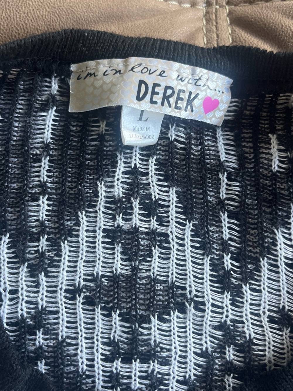 Derek Heart Black White and Yellow Geometric Knit Tank - Picture 2 of 4